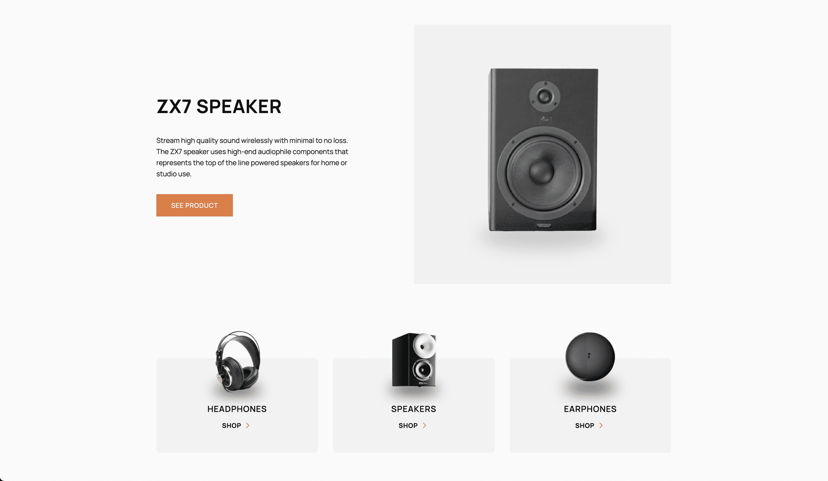 Audiophile category page